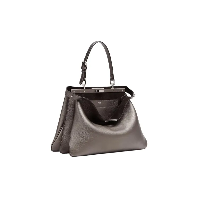 FENDI Peekaboo Calfskin One Shoulder Handbag Tubas Women's Dove Gray-2