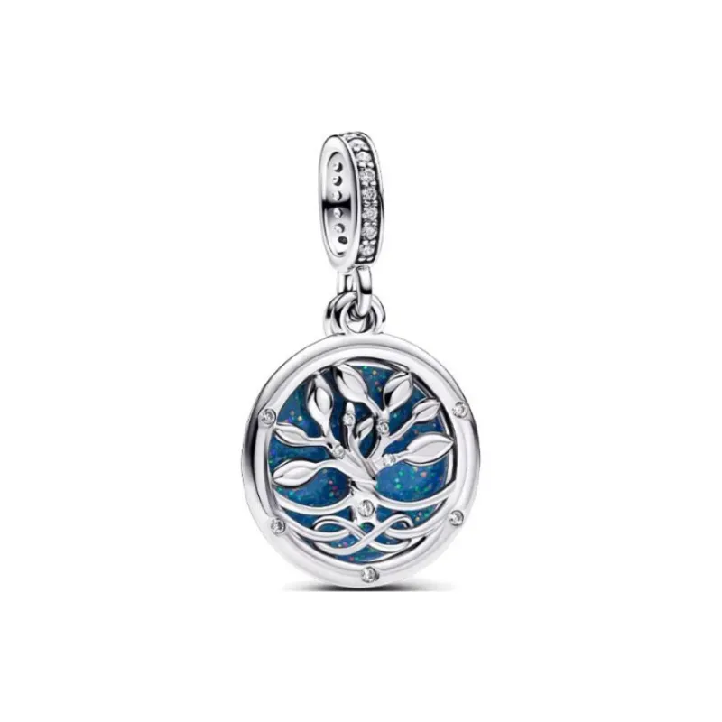 Pandora Synthetic Cubic Zirconia Charms / Pendants Women's Silver/Blue-0