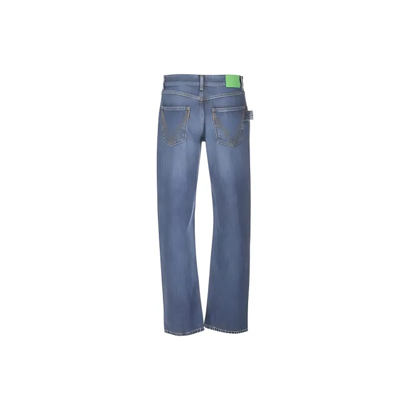Bottega Veneta Logo Patch Straight Leg Jeans-2