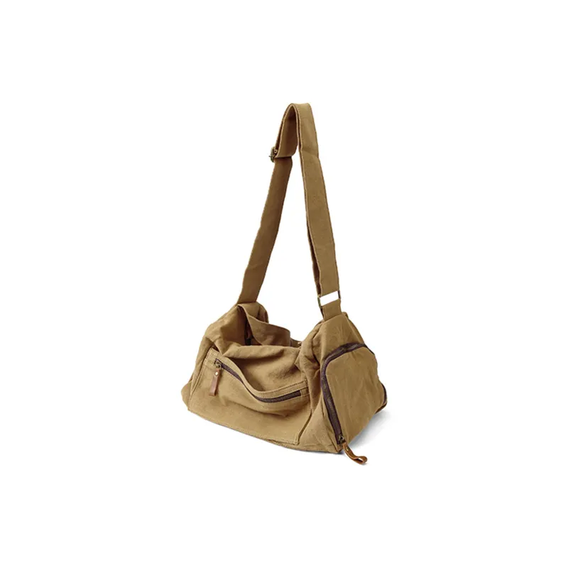 HONGU Canvas Shoulder Bag Tubas Women's Ginger Yellow-2