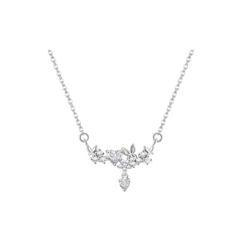 CLARKIA FLOWER S999 Fine Silver Necklaces Women's