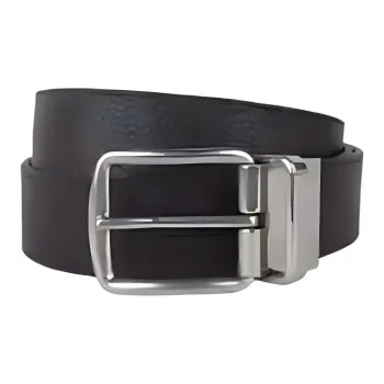 COACH Cow Leather Belts Men's Black Width 3.8CM