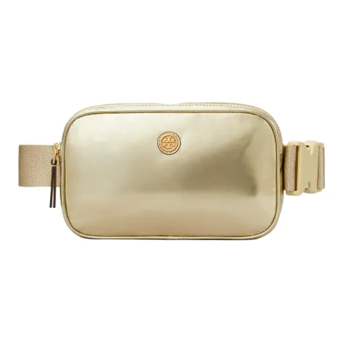 TORY BURCH Metal Nylon One Shoulder Crossbody Fanny Pack Women's Gold