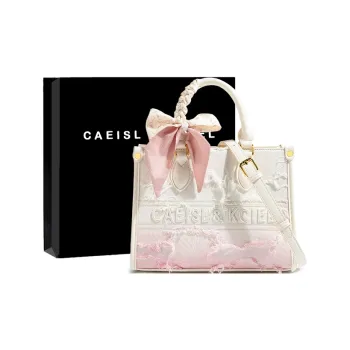 CAEISL&KCIEL Synthetic Leather Handbag Regular Women's Fringe Gradient Pink