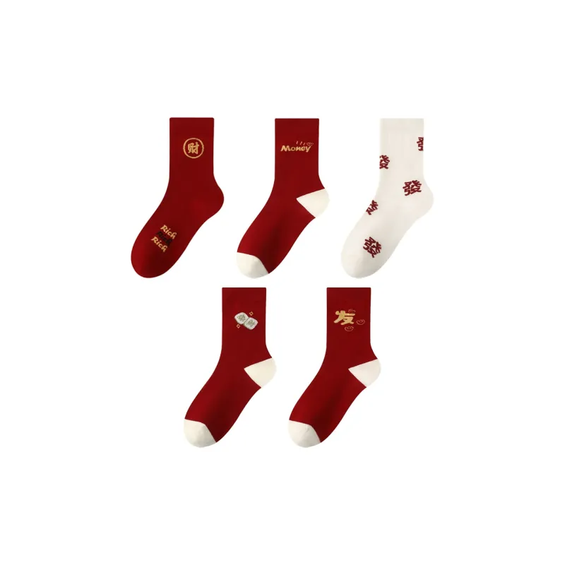 MIIOW Honmei Honmei Series Mid Calf Socks Unisex 5 Pack-4