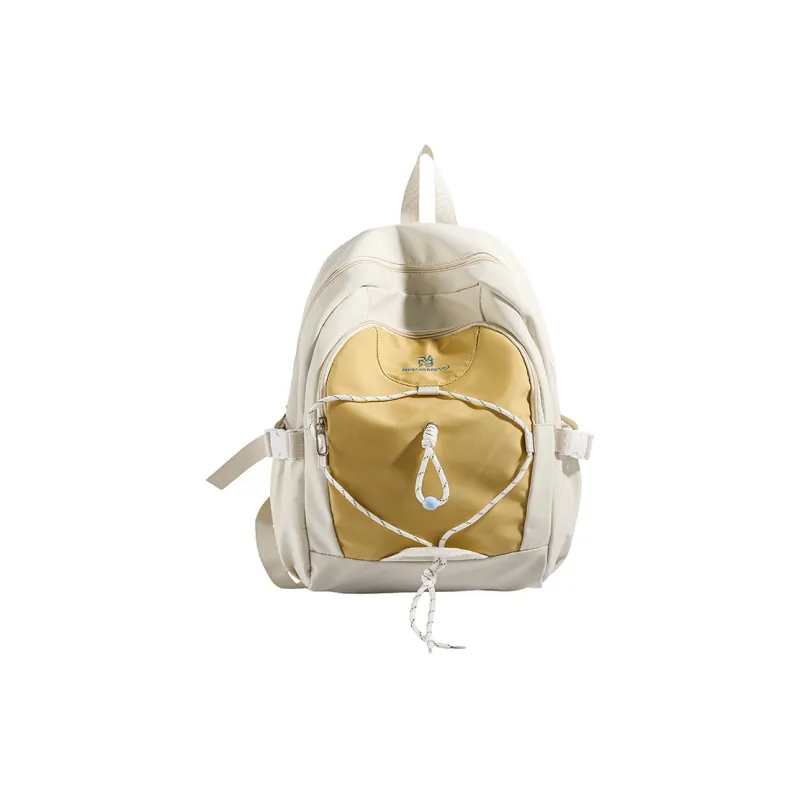 LUVISTRUE Nylon Fabric Backpack Regular Women's Green/Yellow/Brown-5