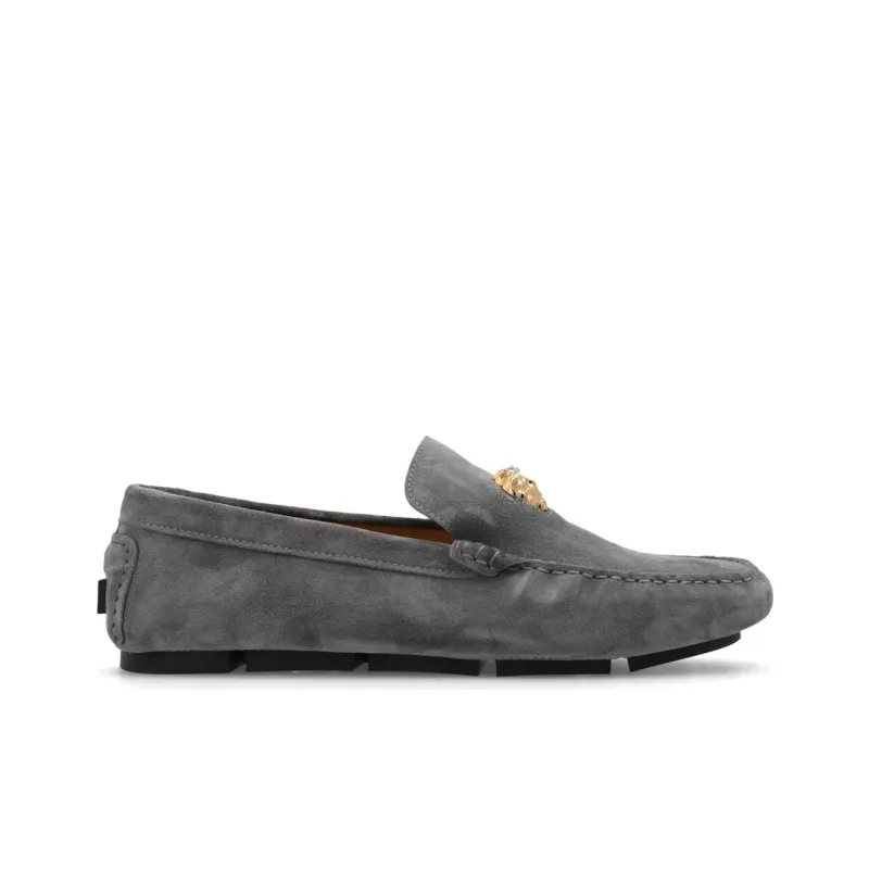 VERSACE Medusa Loafers Men's Gray-1
