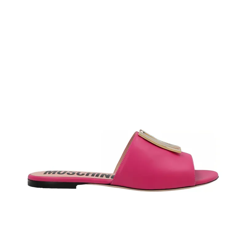 MOSCHINO Crystal-embellished Logo-plaque Sandals-1