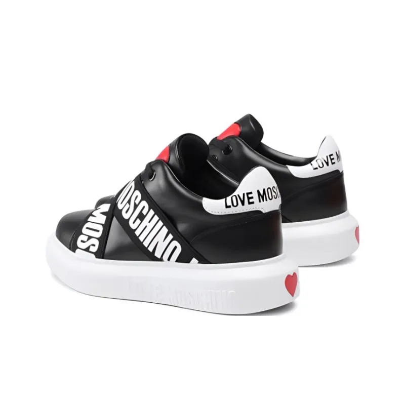 Love MOSCHINO Logo-print Elasticated Strap Sneakers-3