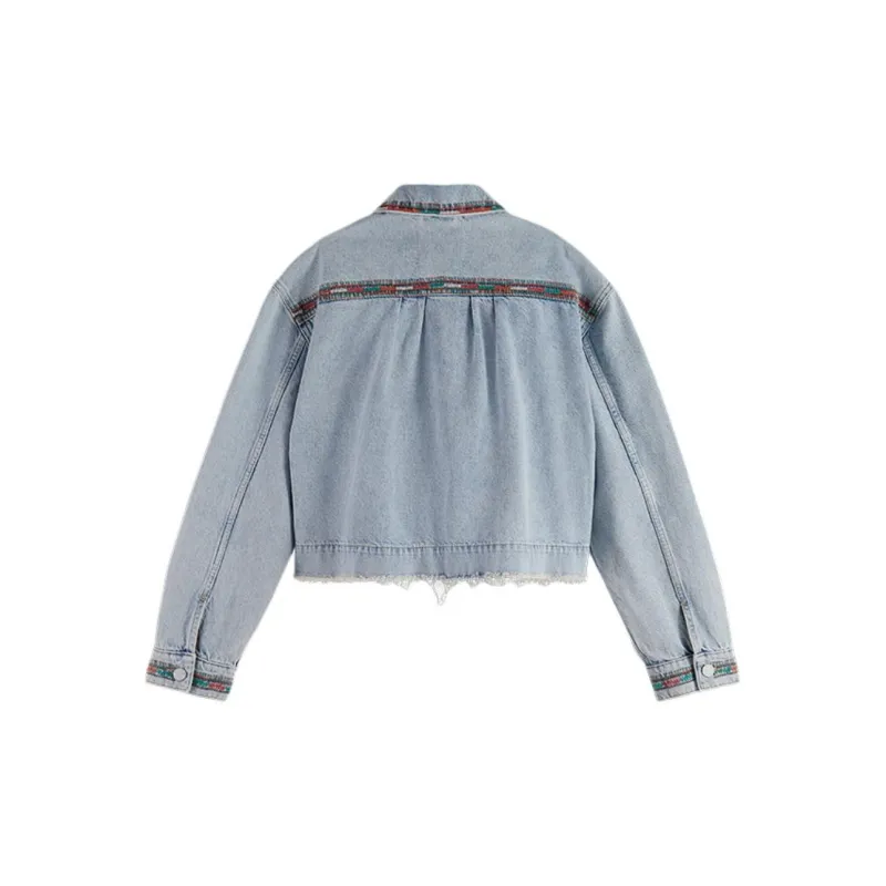 Scotch&Soda SS24 Denim Jacket Women's Sea Star Blue-1