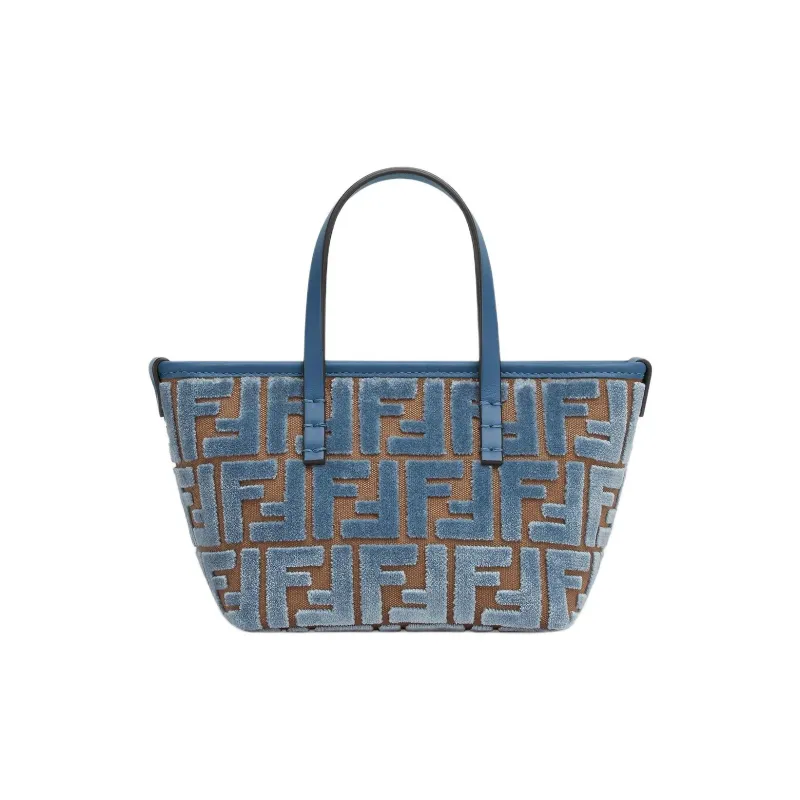 FENDI Polyester Tote Bag Shopping Bag Shoulder Bag Crossbody Bag Handbag Mini Women's Light Blue-2