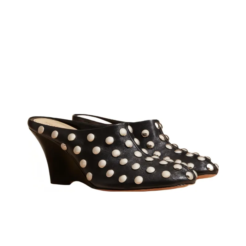 KHAITE The Apollo Stud embellished Mules Women's-2
