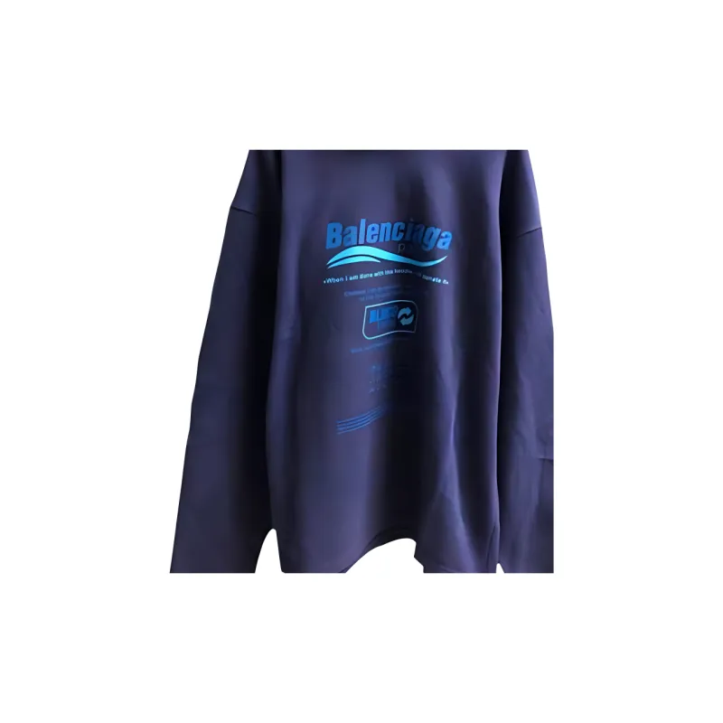 Balenciaga Sweatshirt Loose Fit Men's Blue-3