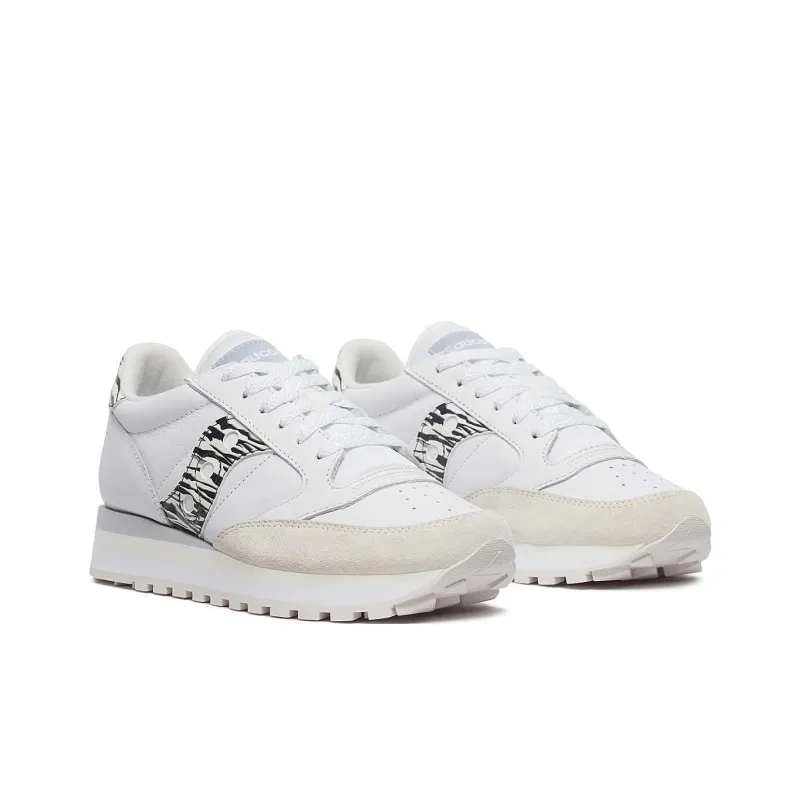 Saucony Jazz Triple Anti Slip Wear Resistant Low Top Casual Shoes Women's White-2