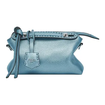 FENDI By The Way Series Calfskin Shoulder Bag Crossbody Bag Handbag Mini Women's Metal Blue