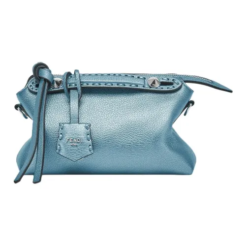 FENDI By The Way Series Calfskin Shoulder Bag Crossbody Bag Handbag Mini Women's Metal Blue