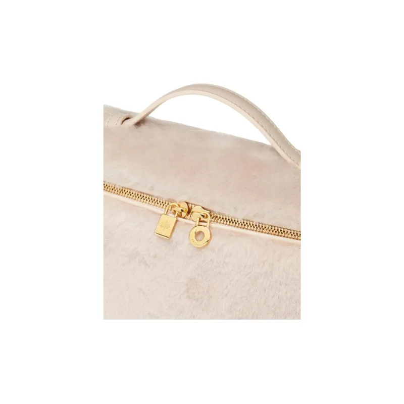 Loro Piana ExtraPocket Shearling Shoulder Bag Crossbody Bag Handbag Regular Women's Cream Honey-4
