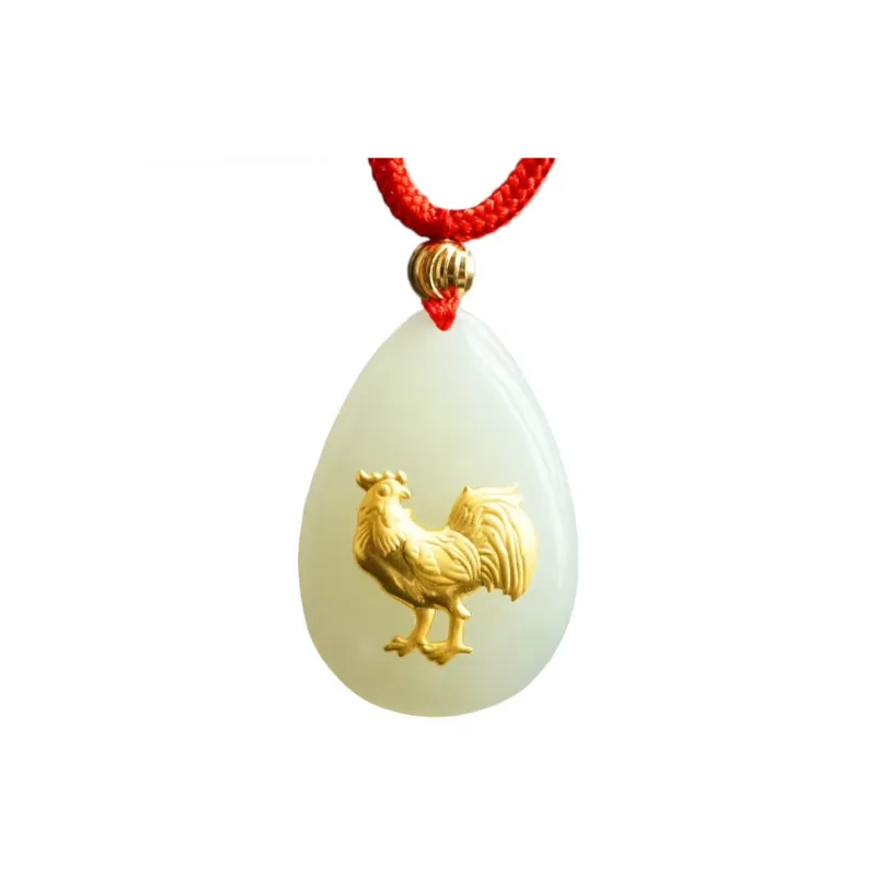 Harf Hetian Jade Necklaces White Jade/Pale Greenish White Jade Unisex-9