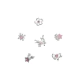 Butterfly Heart Stud Earrings Clothing Sets