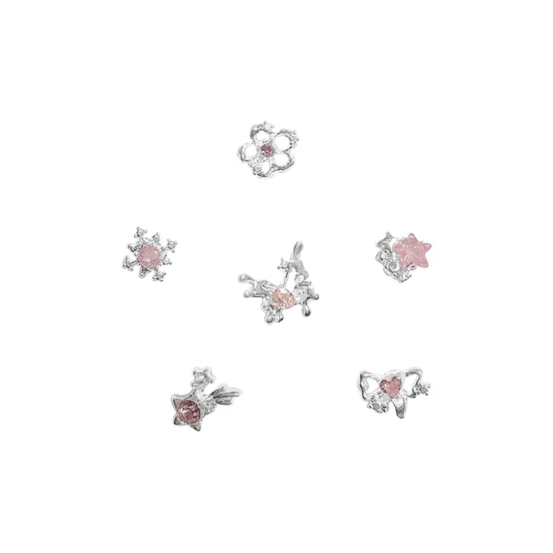 Muyan Alloy Butterfly Heart Stud Earrings Set Women's-0