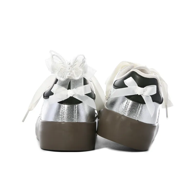 Cob Slip Resistant Lightweight Coverage Low Top Skateboard Shoes Women's Silver-4