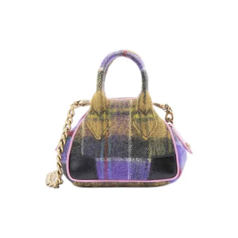 Vivienne Westwood Mohair Crossbody One Shoulder Handbag Mini Women's Multicolor-2
