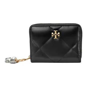 TORY BURCH Kira Leather Wallet Trumpets Women's Black