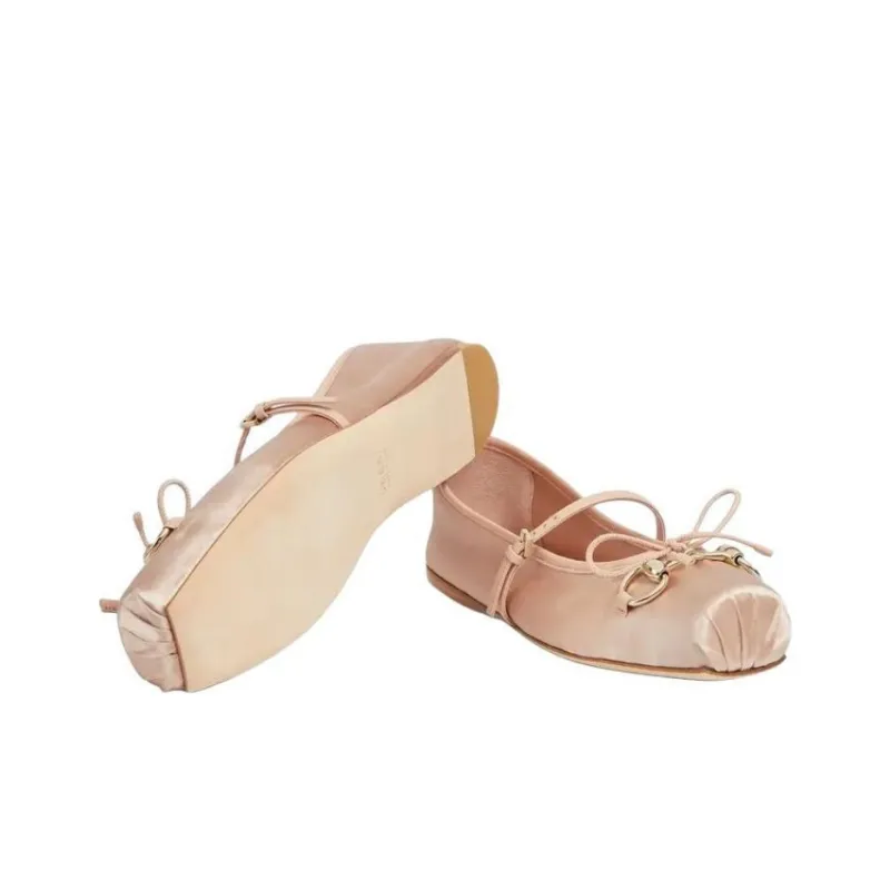 GUCCI Horsebit Casual Single Shoes Women's Pink-5