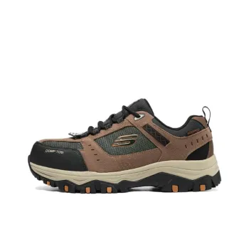 Skechers Work Anti Slip Wear Resistant Low Top Casual Shoes Men's Brown Black