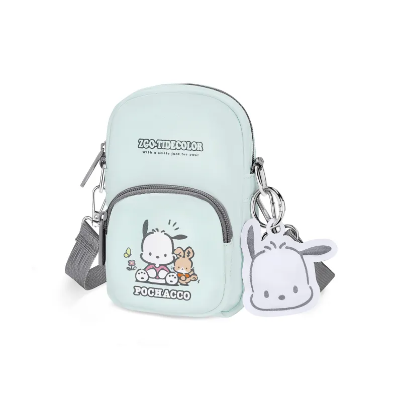 Hello Kitty Sanrio Series Polyester Cell Phone Pouch Crossbody Bags Women's White-13