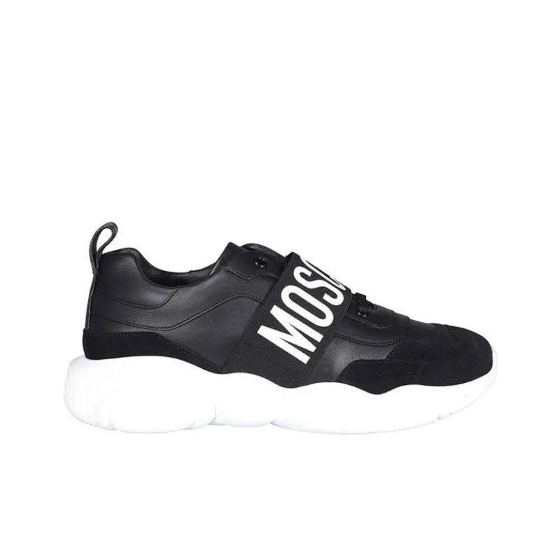 MOSCHINO Water Resistant Low Top Casual Shoes Men's Black-1