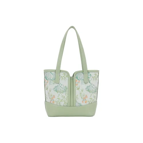 Pivsnu Song Brocade Silk Tote Bag Shopping Bag Crossbody Bag Shoulder Bag Women's Light Green