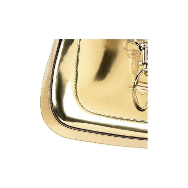 GUCCI Leather Crossbody Bag, Shoulder Bag Women's Gold-5