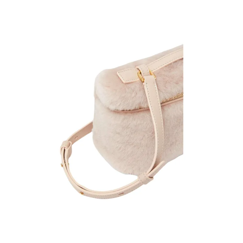 Loro Piana ExtraPocket Shearling Shoulder Bag Crossbody Bag Handbag Regular Women's Cream Honey-3