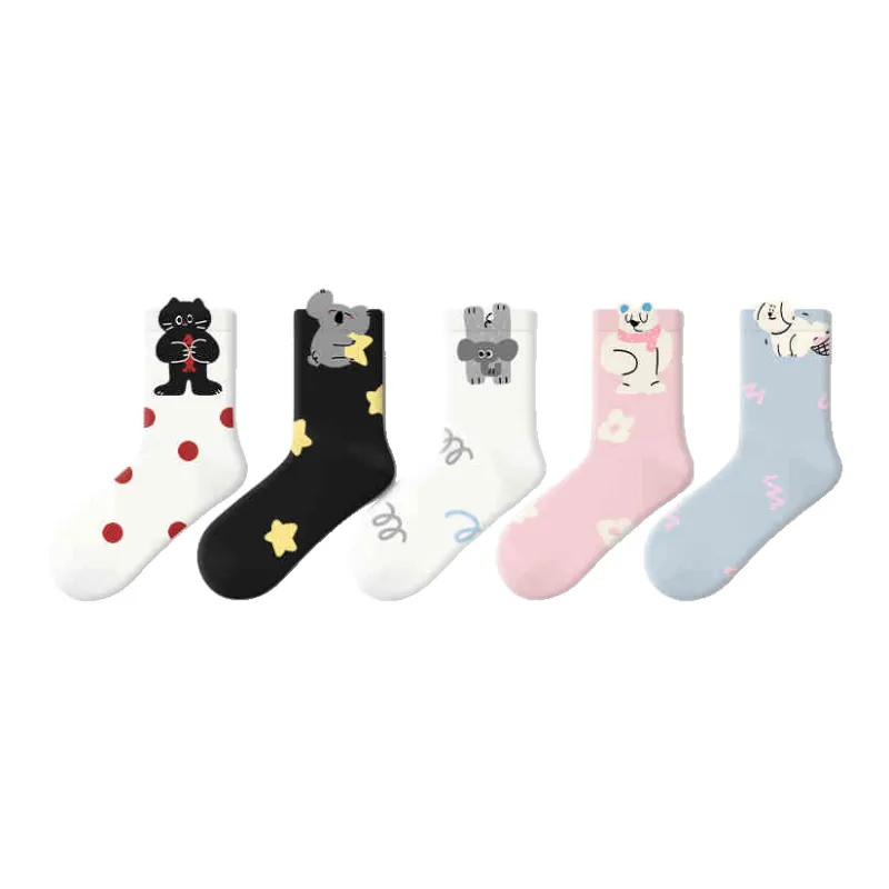 Primeet Mid Calf Socks Women's 5 Pack-8