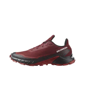 SALOMON ALPHACROSS 5 Anti Slip Wear Resistant Low Top Trail Running Shoes Men's Red Black