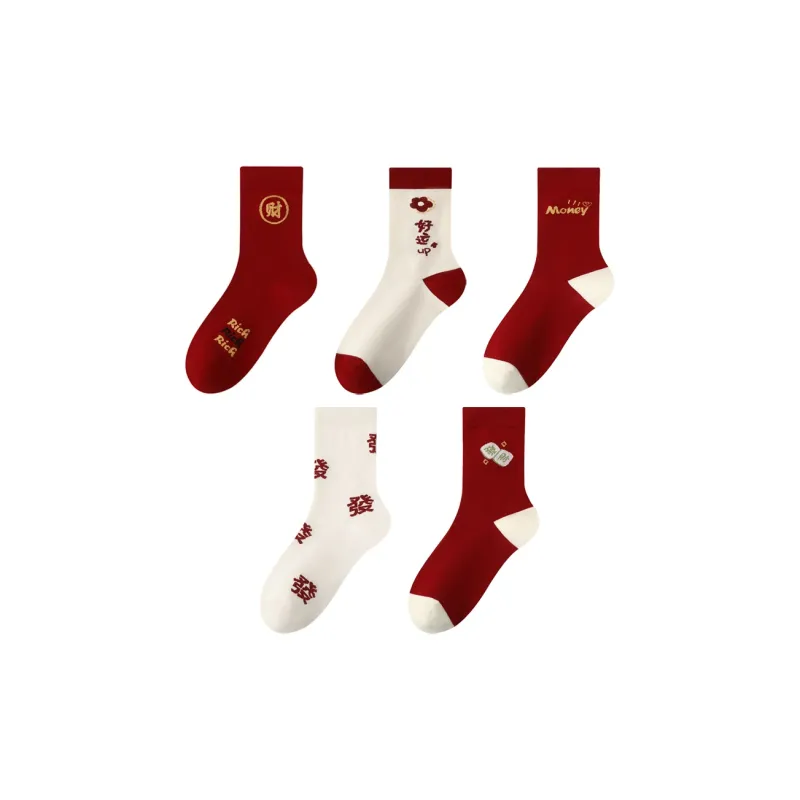 MIIOW Honmei Honmei Series Mid Calf Socks Unisex 5 Pack-3