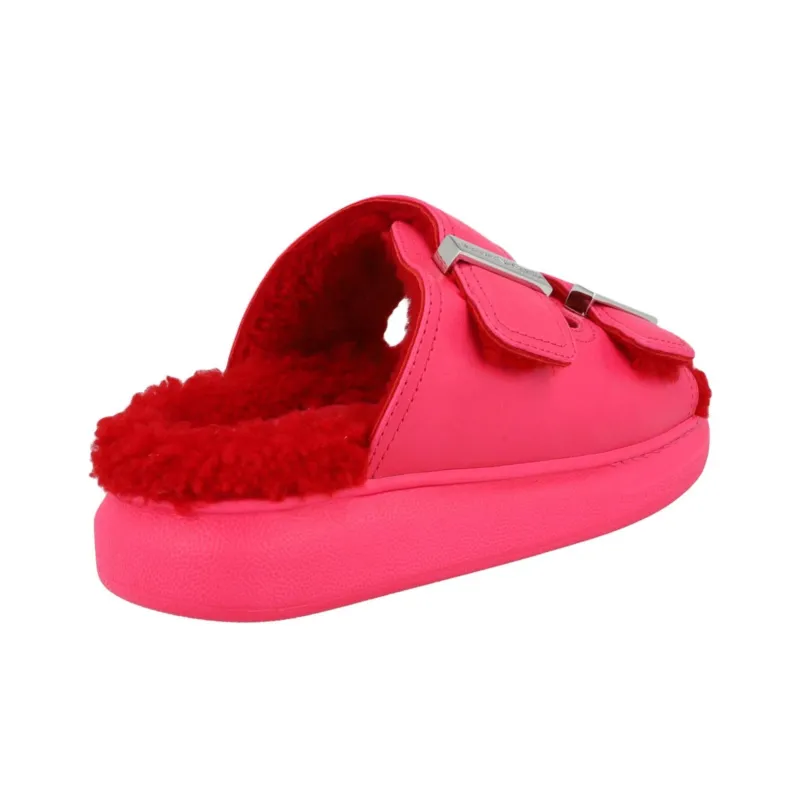 Alexander McQueen Oversized Hybrid Slides Pink Silver Women's-3