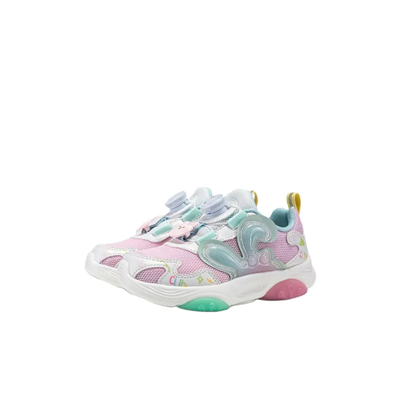XTEP Anti Kick And Abrasion Resistant Low Top Kids Lifestyle Shoes Pink White Children Aged 3 7 Years Old-1