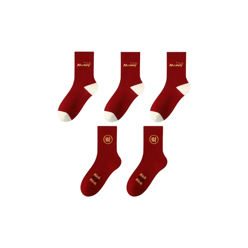 MIIOW Honmei Honmei Series Mid Calf Socks Unisex 5 Pack-7