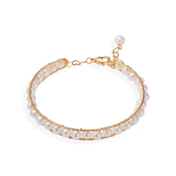 HAPPY BEAN Freshwater Pearl Bangles Women's
