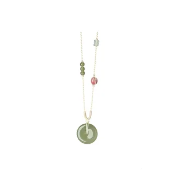 Honglangji Hetian Jade Necklaces White Jade/Pale Greenish White Jade Women's