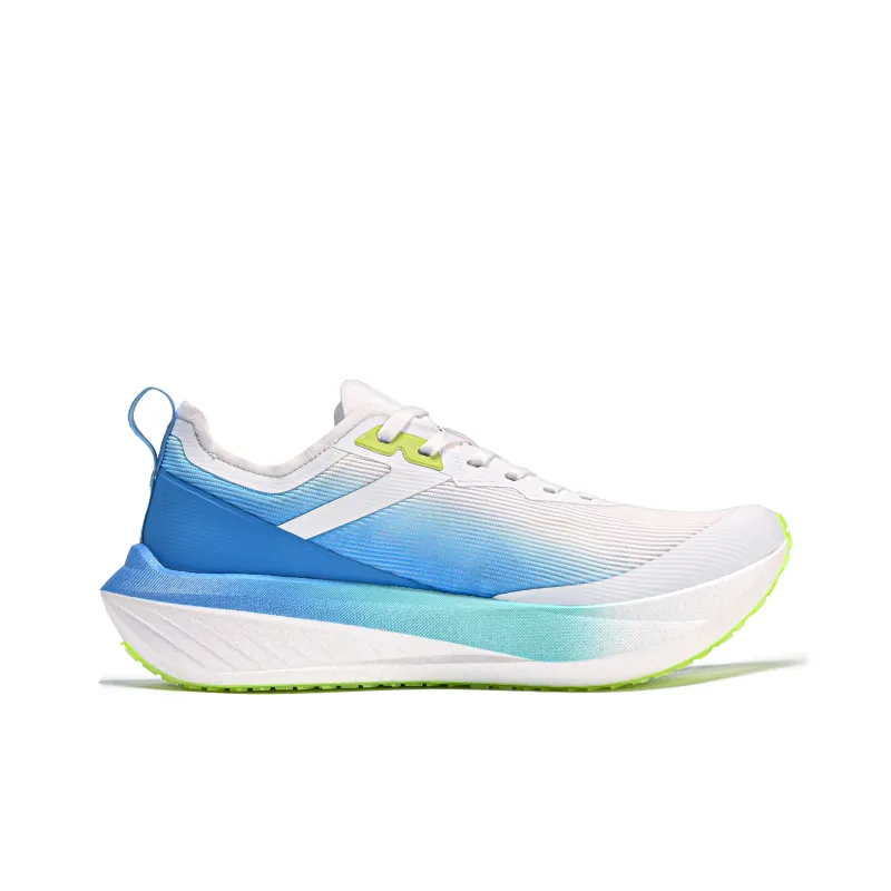 LEBUZHE Low Top Running Shoes Men's White Teal-1