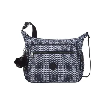 Kipling Recycled Polyester Shoulder Bag, Crossbody Bag Women's Black & White