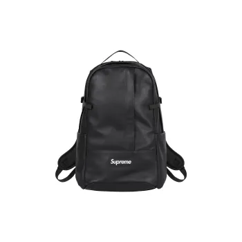 Supreme Cow Leather Backpack Unisex Black