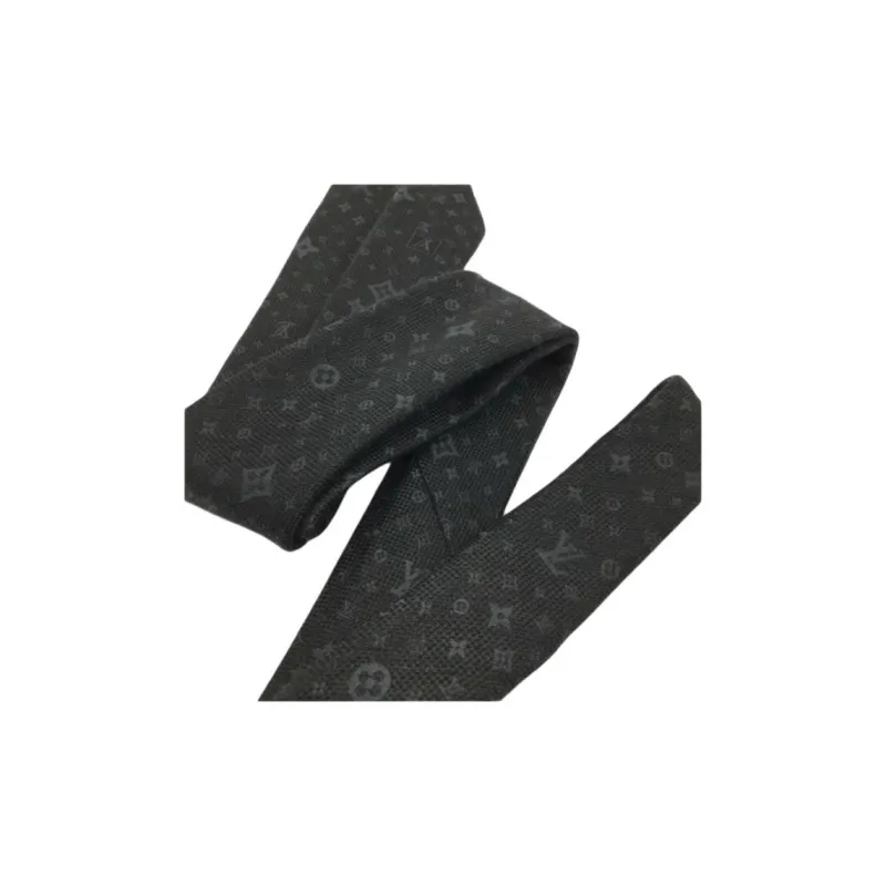 LOUIS VUITTON Silk Ties Men's Black-3