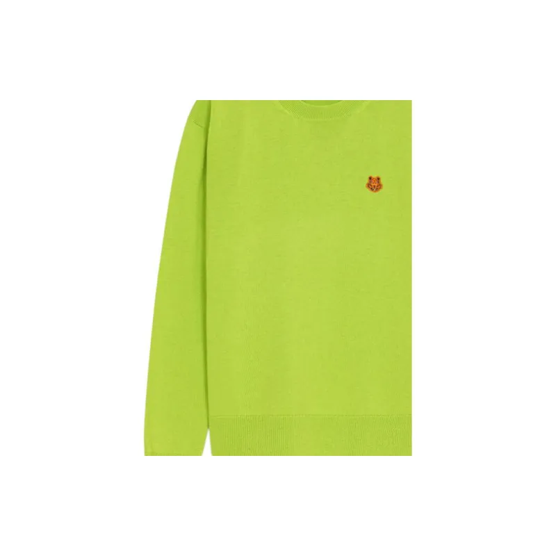 KENZO Classic Tiger Head SS22 Sweater Men's Green-4