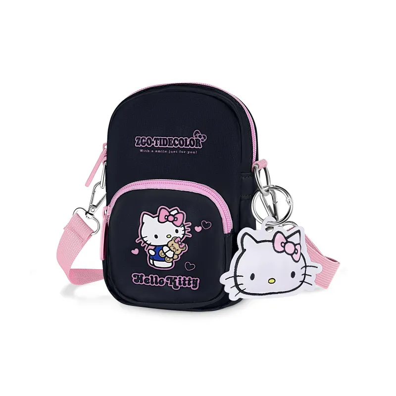 Hello Kitty Sanrio Series Polyester Cell Phone Pouch Crossbody Bags Women's White-5