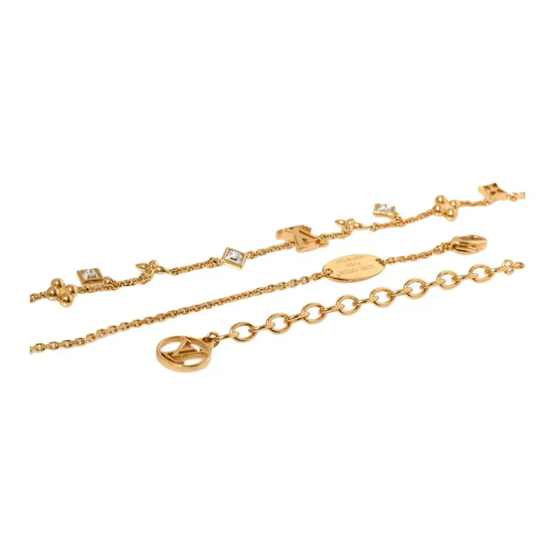 LOUIS VUITTON IN THE SKY Crystal Necklaces Women's Gold-2