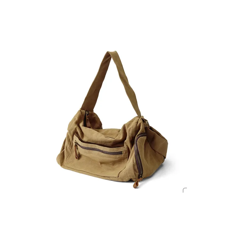 HONGU Canvas Shoulder Bag Tubas Women's Ginger Yellow-1